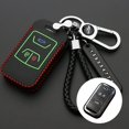 thumbnail image 2 of HAHDAXIA 3 Buttons Colored Leather Car Key Case Pouch，Fit For Chery Tiggo Arrizo Auto Smart Remote Key Cover Holder Car Interior Accessories, 2 of 7
