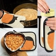 thumbnail image 5 of Yayeee Oven Mitts and Pot Holder Set of 2 Heat Resistant Kitchen Gloves Baking Hot Pad, Black Cat Orange Ball, 5 of 5