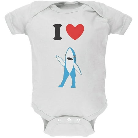 

Halftime I Heart Left Shark White Infant Soft Bodysuit - 6-12 months