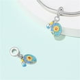 thumbnail image 6 of 925 Sterling Silver Artist Palette Charm with Brushes & Sunflower - Fits Bracelets - DIY Jewelry Gift, 6 of 18