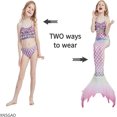 thumbnail image 4 of 4PCS Mermaid Tails for Swimming for Girls Kids Mermaid Swimsuit Costume Princess Bikini Set Bathing Suits_Special Gift, 4 of 5