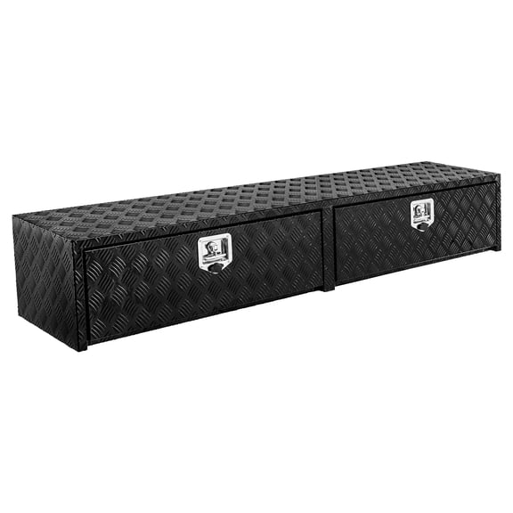 Mescukay 72" Truck Tool Box, Heavy Duty Aluminum Storage Tool Box with Lock and Keys, Waterproof Box for Pickup, Truck Bed, RV, Automotive Trailer Box, 72" x 16" x 13"