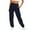 Navy Blue, variant on AWXNJUX Casual Pants for Women Ladies Solid Color Drawstring Elastic Waist Casual Loose Foot Fleece Sweatpants Pants Womens Women's Pants (Navy Blue,L)