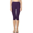 thumbnail image 3 of Womens High Waist Seamless Cotton Capri Leggings, 3 of 5