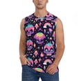 thumbnail image 1 of Fotbe cartoon Skull rainbow space Men's Camiseta sin Mangas Estampada para Hombres, Playera Casual para Gimnasio, Entrenamiento, Playa-Small, 1 of 7