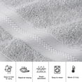 thumbnail image 6 of Elainilye Bath Towel Set of 4, Cotton Thick Soft Absorbent Towels for Bathroom, Spa, Beach - Quick-Drying, Include 2 Bath 2 Hand Towels for Home, Gym, Pool, Gray, 6 of 7