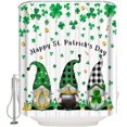 thumbnail image 2 of St Patrick Shower Curtain 72 inches Long Gnome with Shamrocks Green Polyester Fabric Shower Curtain with Hooks,Waterpoof Shower Curtains for Bathroom Showers and Bathtubs 36x72in, 2 of 6