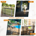 thumbnail image 7 of Tcbosik 55 inch Bar Table for Indoor & Outdoor, Patio Counter Height Table with Metal Frame, Modern Console Table for Balcony, Garden, Yard, Poolside, Black, 7 of 7
