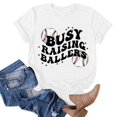 thumbnail image 2 of adviicd T-Shirts pour Femmes T-Shirt pour Femmes à Manches Courtes Graphique T-Shirt pour Femmes Hauts Blanc,P, 2 of 5