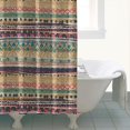 thumbnail image 4 of Yellow and Pink Geometric Boho Pattern Shower Curtain 72"x84" ,Bathroom Decorative Shower Curtains Set with 12 Hooks,Modern Waterproof Washable Shower Curtain, 4 of 6