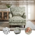 thumbnail image 6 of DREAMSIDEA Pair of Floral Upholstered Armchairs, High Back Accent Chair with Solid Wood Legs & Nailhead Trim for Living Room, Rococo Green, 6 of 6