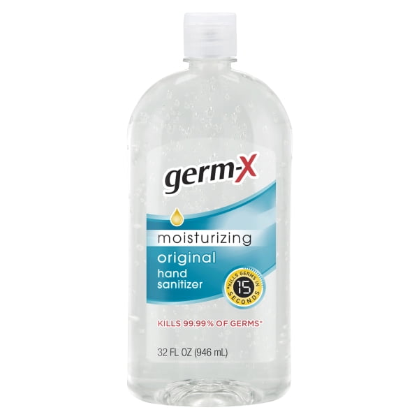 Germ-X Gel Hand Sanitizer, Bottle of Gel Hand Sanitizer with Cap, Original Scent, 32 fl oz