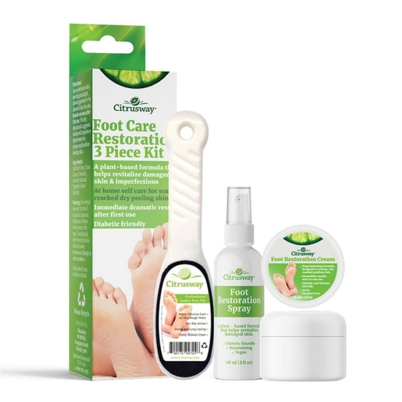 Citrusway Foot Restoration 3 Piece Kit-At Home Pedicure Set