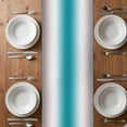 thumbnail image 4 of Turquoise Gray Ombre Short Table Runner 36 Inches Long,Farmhouse Teal Gradient Modern Art Cotton Linen Table Runners Dresser Scarves,Tabletop Scarf Furniture Cover for Home Dinner Party Decor 13"x36", 4 of 8