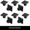thumbnail image 4 of Heritage Designs: Tempo Collection Knob: 10 Pack - Matte Black - 1-3/16" Square Handle Pulls, Cabinet-Drawer-Dresser Hardware, Kitchen-Bathroom-Home, 4 of 8