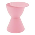 thumbnail image 4 of Home Square Modern Plastic Ribbed Round End Table in Pink - Set of 2, 4 of 9