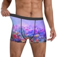 thumbnail image 2 of Kdxio Men's Boxer Briefs with Colorful Purple Cosmos Flower Print - Comfortable and Breathable Underwear for Everyday Wear, 2 of 7