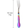 thumbnail image 2 of 12-Piece Oyster Fork Set, Stainless Steel Cake Forks Service for 12 Silverware Flatware Utensils-5.9 Inches, Gradient Rainbow, 2 of 6