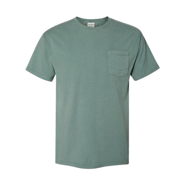 Hanes ComfortWash Camiseta teñida de manga corta con bolsillo para hombre, S, Cypress Green hanes GDH150