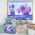 thumbnail image 2 of Designart 'Purple Coloured Tree Impression Landscape I' Modern Framed Canvas Wall Art Print, 2 of 5