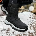 thumbnail image 6 of Earlde Men Women Snow Boots Comfortable Faux Fur Full Lined Black, 6 of 7