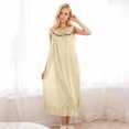 thumbnail image 5 of HomeGardon Nightgowns for Women,Summer Dresses Women Lace Homewear Ice Silk Sleeveless Nightdress Nightdress, 5 of 8