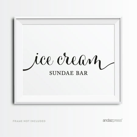 Ice Cream Sundae Bar Formal Black & White Wedding Party (The Best Ice Cream Sundae)