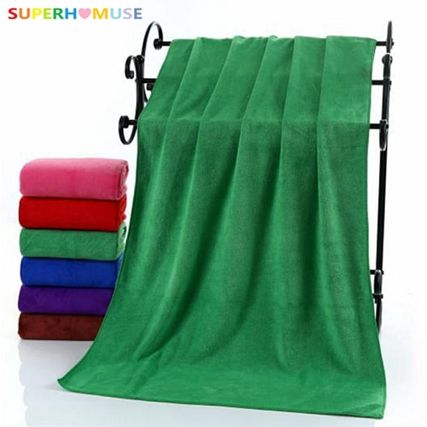 SUPERHOMUSE Thin Bath Towel QuickDry Car Towel Microfiber Sports Beach