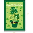 thumbnail image 3 of St Patrick''s Day Garden Flag,Shamrock/Hat St Patricks Flag 12.5 x 18 Inch Double-Sided Display 2 Layer Linen for Garden and Home Decorations, 3 of 4