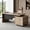 MahoganyLeft, variant on Rectangle Executive Desk Width Adjustable with Cabinet File Drawer Cable Management Right Cabinet
