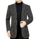 thumbnail image 1 of Traje de primavera y otoño para hombre de mediana edad, traje casual de una pieza para papá delgado, ropa superior, chaqueta de traje para hombre sin planchar, 1 of 2