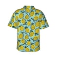 thumbnail image 3 of Daiia Lemon Hawaiian Shirt for Men Gentle Cotton Regular Short Sleeve Casual-XX-Large, 3 of 9