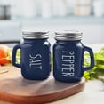 thumbnail image 7 of Salt and Pepper Shakers Set, 4 oz Cute Modern Glass Shaker Sets with Stainless Steel Lids, Blue Kitchen Decor and Accessories for Home Restaurants Weddings, 7 of 7