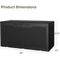 thumbnail image 2 of PINDEE 100 Gallon Resin Deck Box Waterproof Indoor Outdoor Storage Boxes for Patio Furniture Cushions and Garden Tools The appearance is exquisite, fashionable, and high-end.Black, 2 of 8