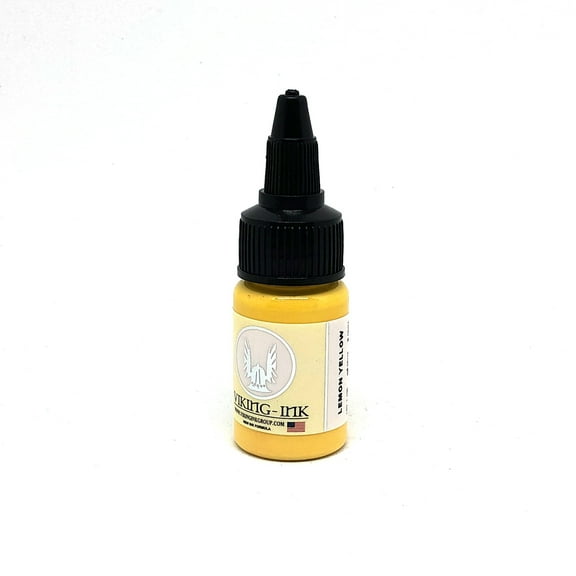 Viking Ink Professional Tattoo Inks Color Lemon Yellow 0.5oz (15ml)