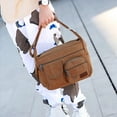 thumbnail image 6 of FNFYFH Canvas Shoulder Bag for Mens Multi-pockets Messenger Bag Sling Bags School Crossbody Bags Travel, 6 of 7