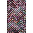 thumbnail image 4 of SAFAVIEH Nantucket Suzette Zigzag Stipes Cotton Area Rug, Multi, 8' x 8' Round, 4 of 10