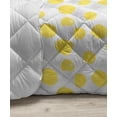 thumbnail image 3 of Abstract Down Alternative Comforter, Geometric Inspired Simple Contemporary Pattern with Circular Shapes, Microfiber Quilt for All Season, 5 Sizes, Pale Blush Multicolor, by Ambesonne, 3 of 3