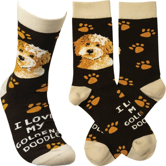 Primitives Socks - I Love My Goldendoodle