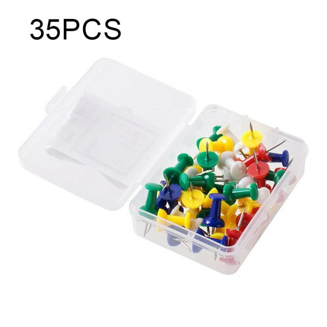 VONKY 35pcs ABS Push Pin Set For Multicolor Paintings - Wide Application Durable And Convenient Thumbtacks colour mixture 20Set