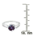 thumbnail image 3 of Sterling Silver with Color Changing Alexandrite and White Diamond Engagement Ring, 3 of 3