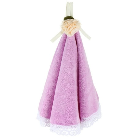 

1Pc Hand Towels Water Absorbent Coral Fleece Small Towels Round Towel