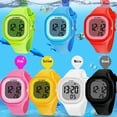 thumbnail image 4 of Reloj digital para mujer, material de silicona gelatinosa, marca SYNOKE, reloj impermeable, relojes deportivos multifunción con alarmas para mujer, 4 of 5