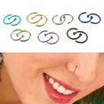 thumbnail image 1 of harmtty 2Pcs Stainless Steel Nose Ring Open Hoop Earrings Unisex Body Piercing Jewelry, 1 of 7