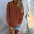 thumbnail image 4 of Ediodpoh Womens Long Sleeve Lightweight V Neck Sweater Knit Tops Knit Tops for Women for Casual and Everyday Wear Red M, 4 of 5