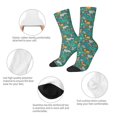 Adobk Jungle Animals Print Adult Socks Crew Socks Athletic Tube Socks
