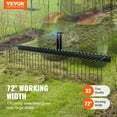 thumbnail image 2 of VEVOR Tow Behind Landscape Rake, 72" Tow Dethatcher with 32 Steel Tines, Lawn Dethatcher Rake Attaches to Category 1, 3 Point Hitch for Tractor, for Leaves, Pine Needles, Straw, and Grass, 2 of 9