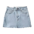 thumbnail image 3 of Dpytoraw Women’s Bodycon Denim Short Mini Skirts High Waist Casual Washed Stretchy Jean Skirts With Pockets Denim Pencil Skirt Blue, 3 of 4