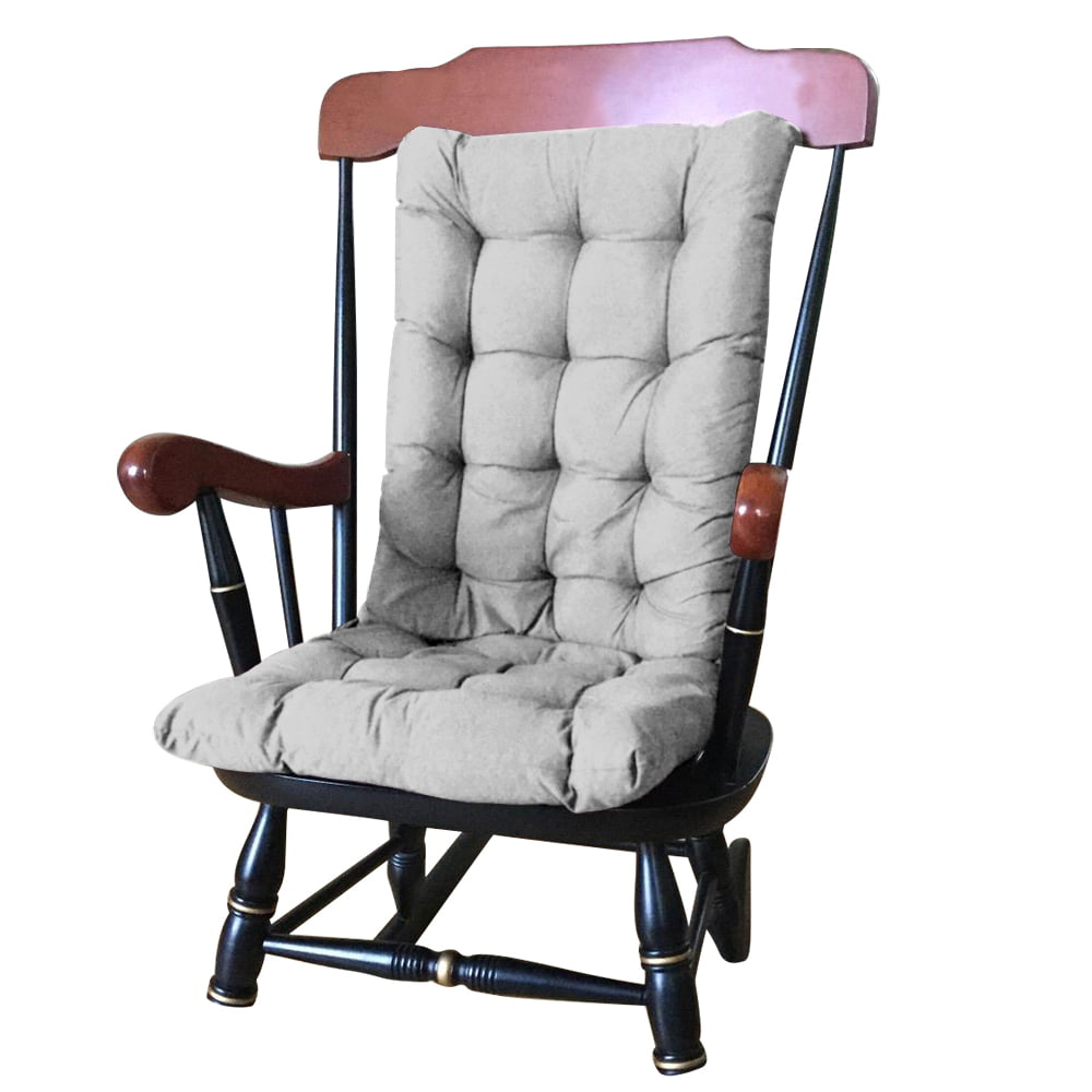 Nktier Outdoor High Back Chair Cushion Rebound Foam Rocking Chair