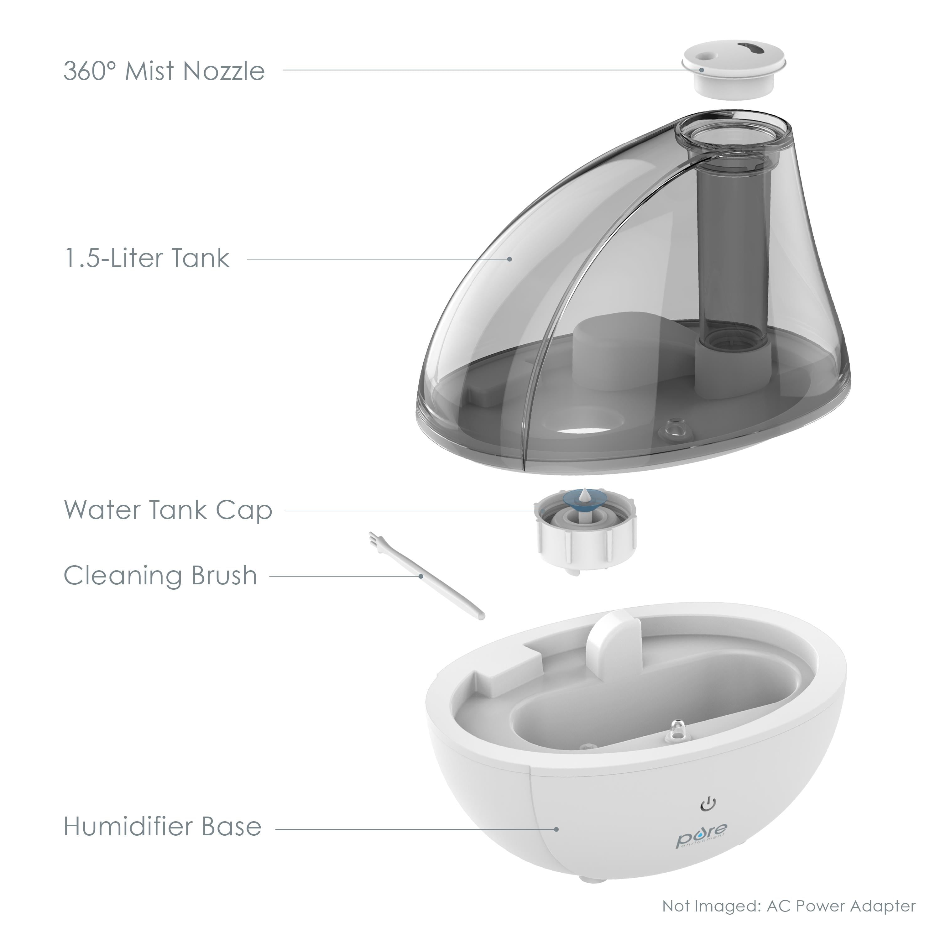 Pure Enrichment MistAire™ Ultrasonic Cool Mist Humidifier, Silver